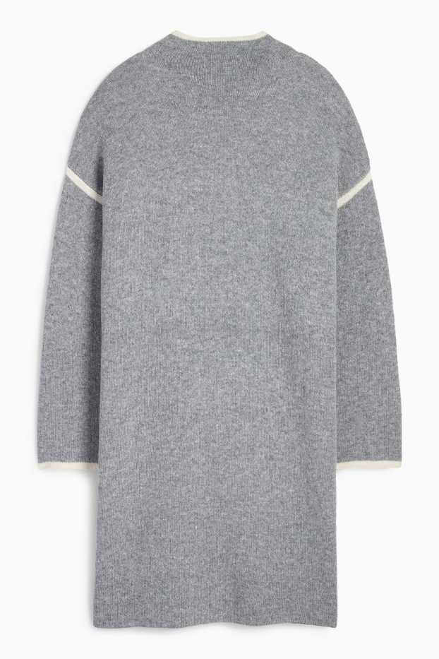 Femei - Rochie tricotată - gri deschis