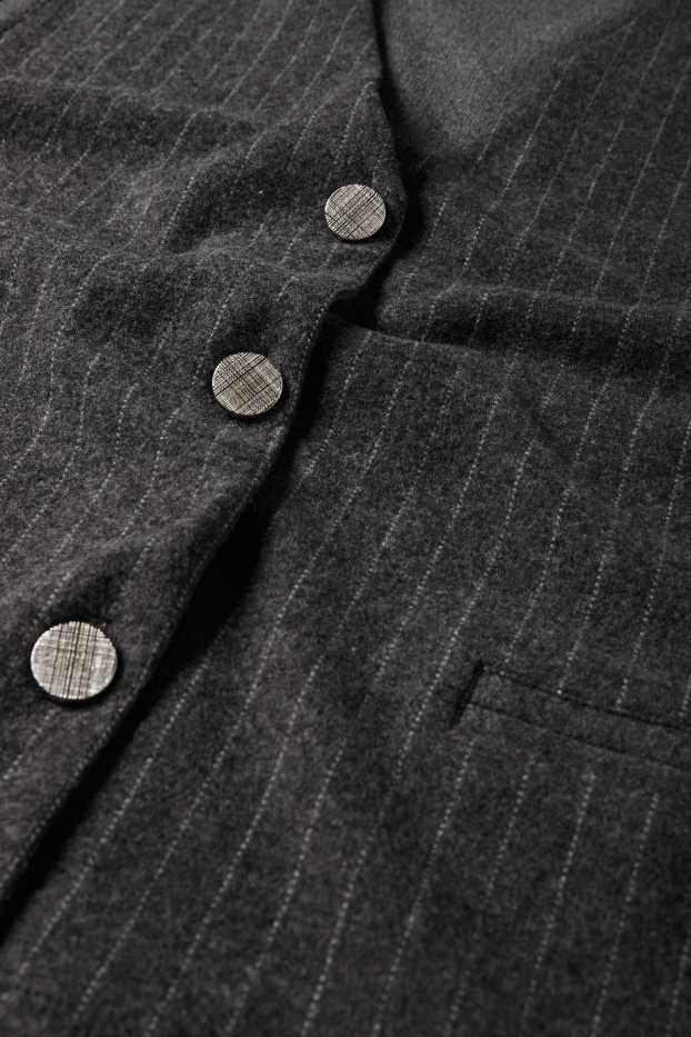 Femei - Vestă - regular fit - dungi fine - gri închis