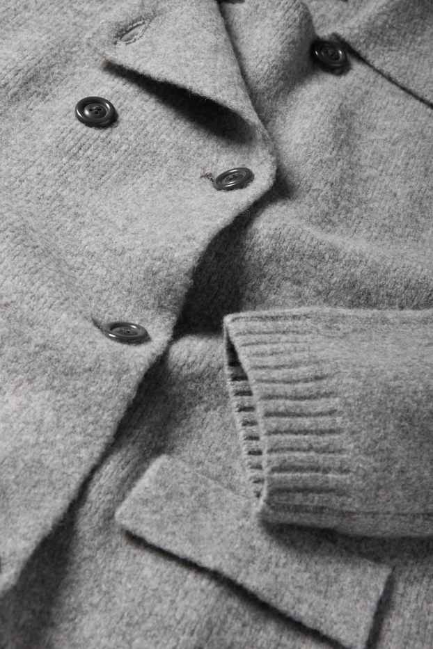 Femei - Cardigan tricotat - gri