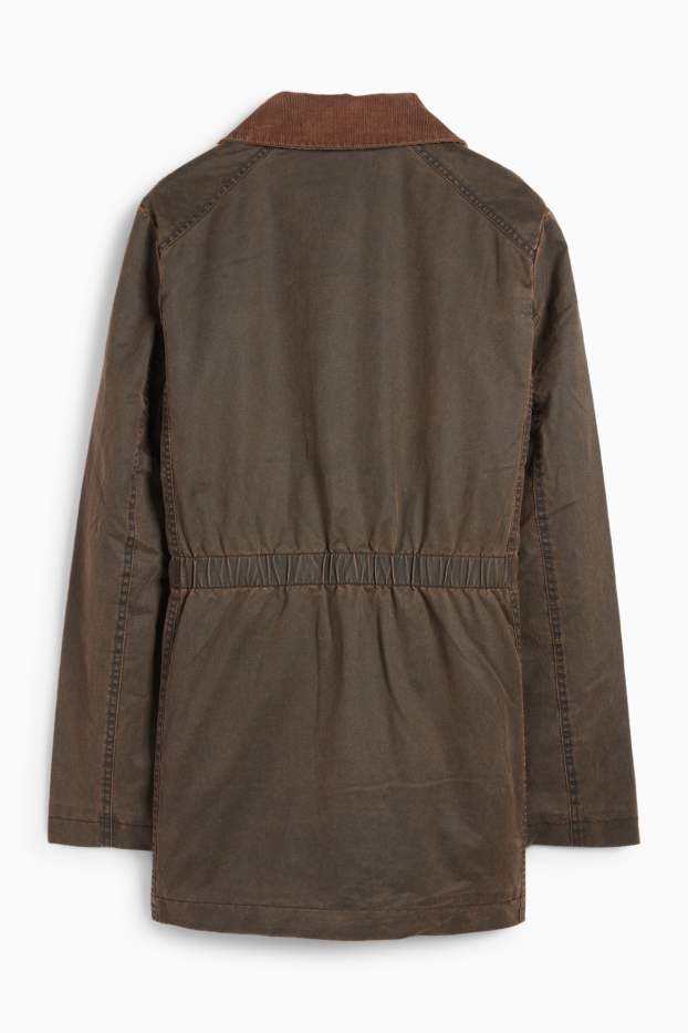 Women - Parka - lined - brown