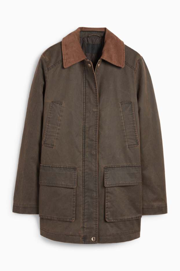 Women - Parka - lined - brown