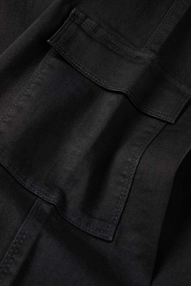 Copii - Fete - Cargo jegging jeans - negru