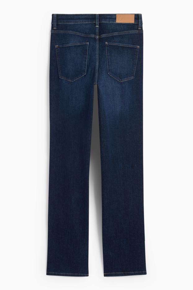 Femei - Straight jeans - talie medie - LYCRA® - denim-albastru