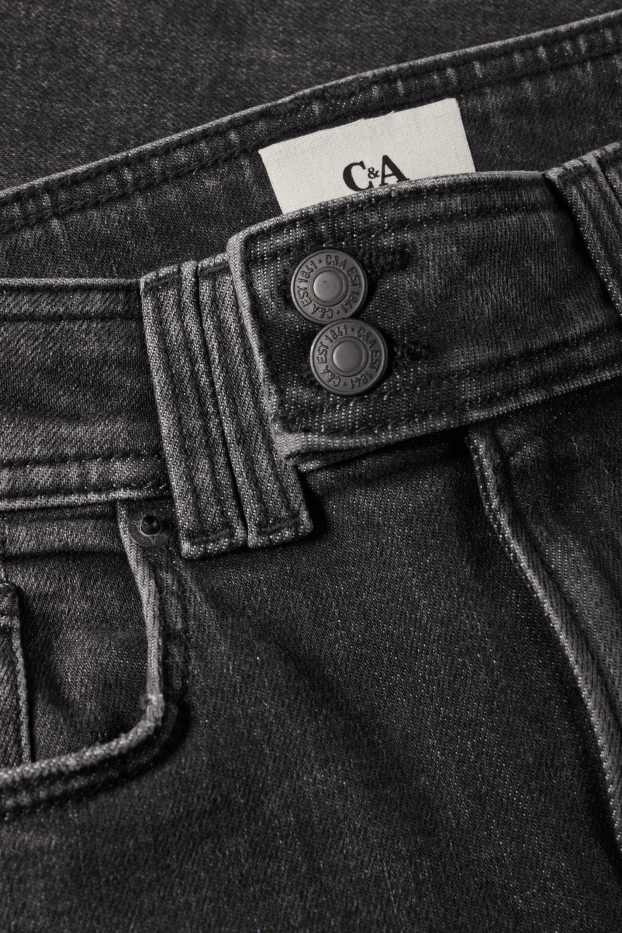 Femei - Flared jeans - talie medie - denim-gri