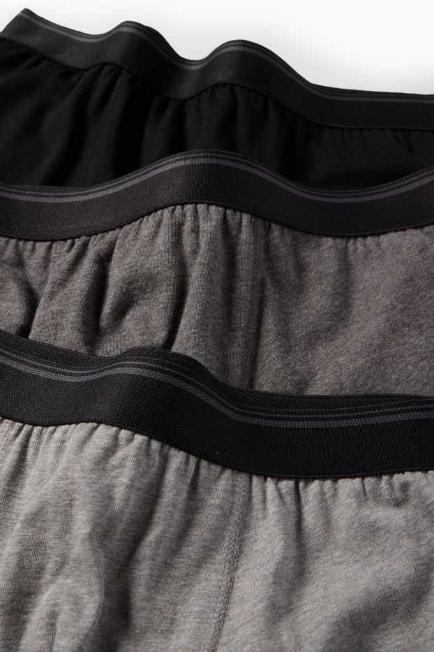 Men - Multipack of 5 - trunks - gray / black