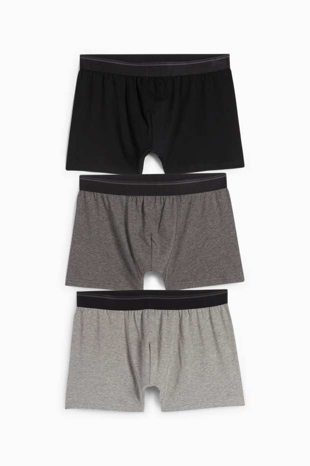 Men - Multipack of 5 - trunks - gray / black