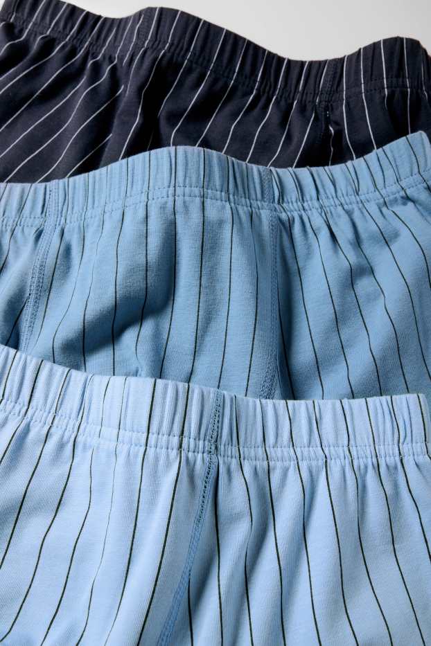 Men - Multipack of 3 - trunks - striped - blue