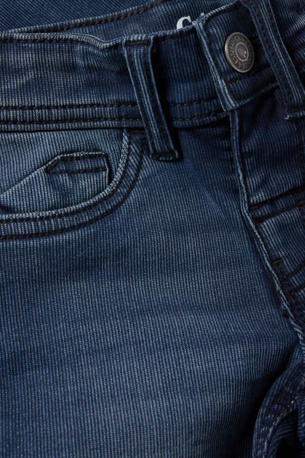 Copii - Băieți - Slim jeans - structurați - albastru închis