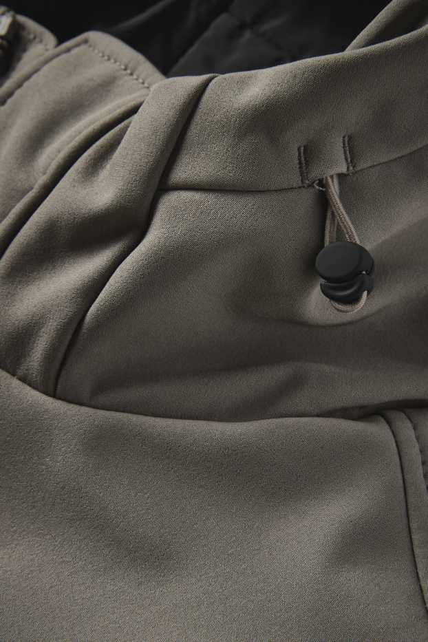 Bărbați - Geacă softshell - căptușită - rezistentă la apă - 4 Way Stretch - gri