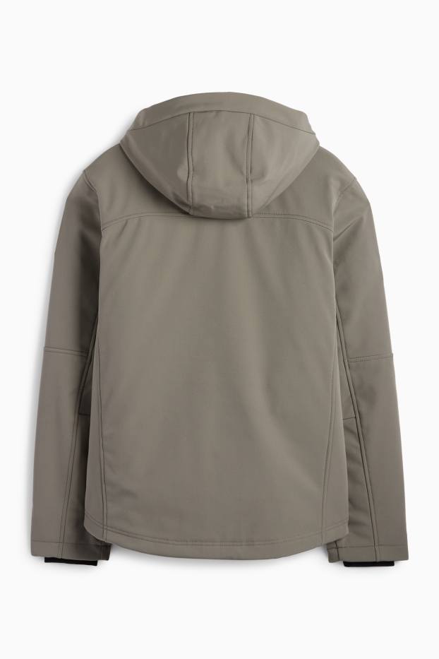 Bărbați - Geacă softshell - căptușită - rezistentă la apă - 4 Way Stretch - gri