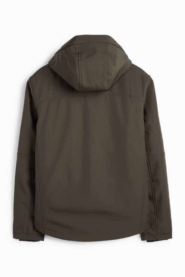 Bărbați - Geacă softshell - căptușită - rezistentă la apă - 4 Way Stretch - verde închis