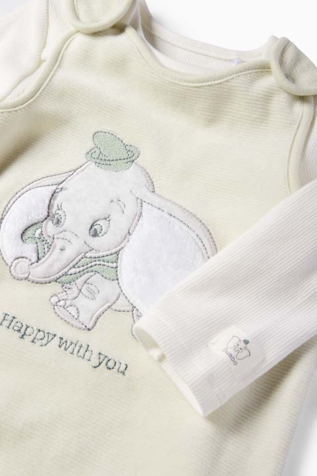 Unisex - Dumbo - set salopetă - 2 piese - reiată - verde mentă
