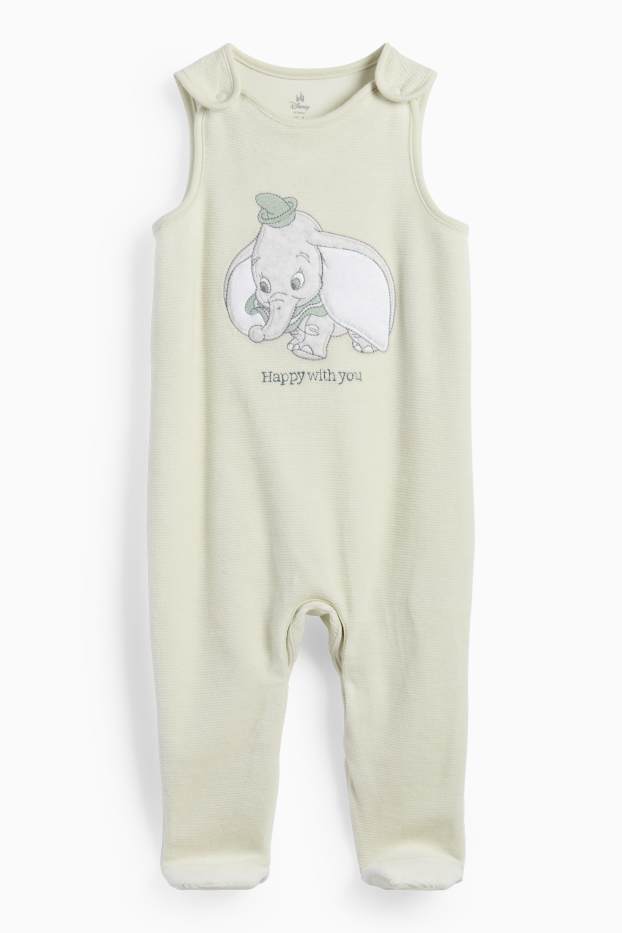 Unisex - Dumbo - set salopetă - 2 piese - reiată - verde mentă