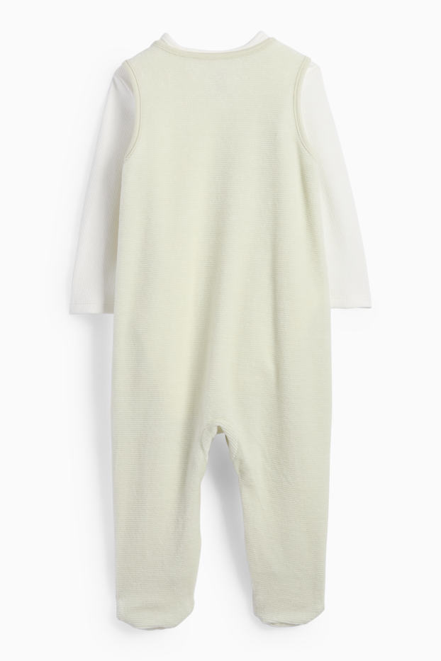 Unisex - Dumbo - set salopetă - 2 piese - reiată - verde mentă
