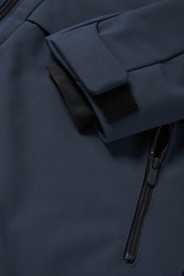 Bărbați - Geacă softshell - căptușită - rezistentă la apă - 4 Way Stretch - albastru închis