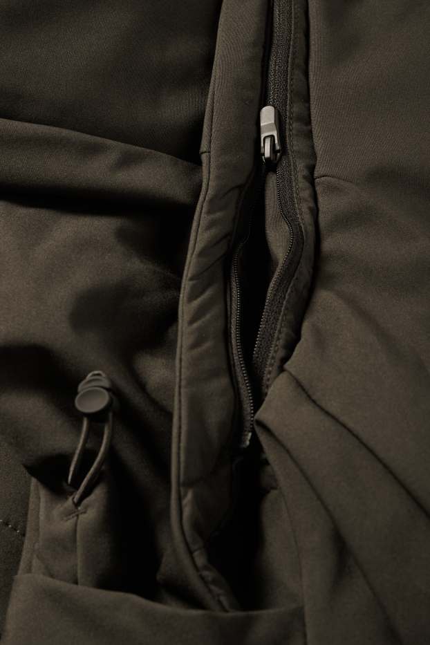 Bărbați - Geacă softshell - căptușită - rezistentă la apă - 4 Way Stretch - verde închis
