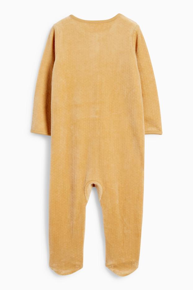 Bebeluși - băieți - Regele Leu - pijama salopetă bebeluși - structurată - galben