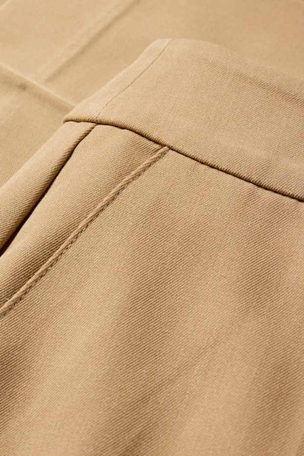Damen - Stoffhose - Mid Waist - Straight Fit - beige