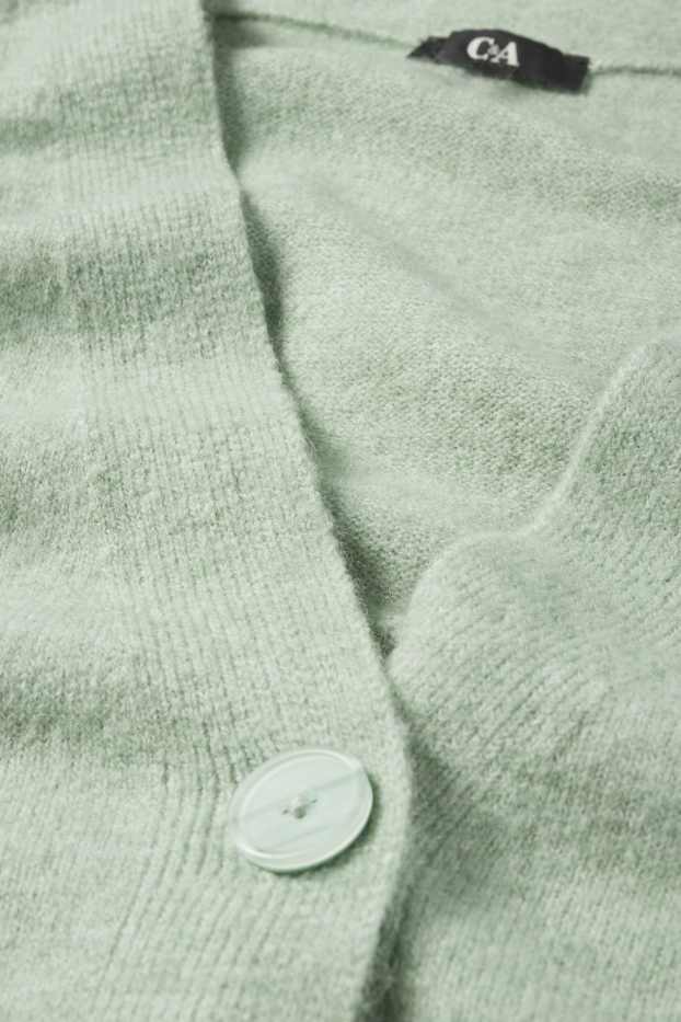 Femei - Cardigan tricotat - verde mentă