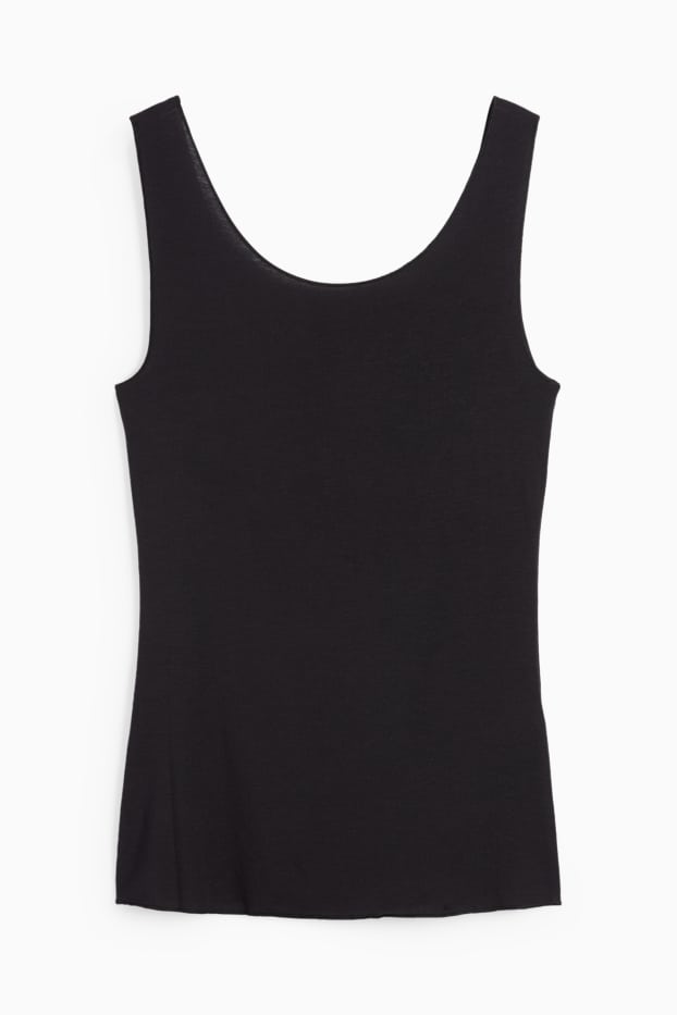 Dámské - Košilka s kašmírem - černá