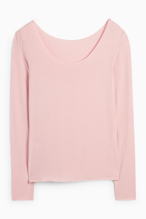 Dámské - Podvlékací triko s kašmírem - růžová