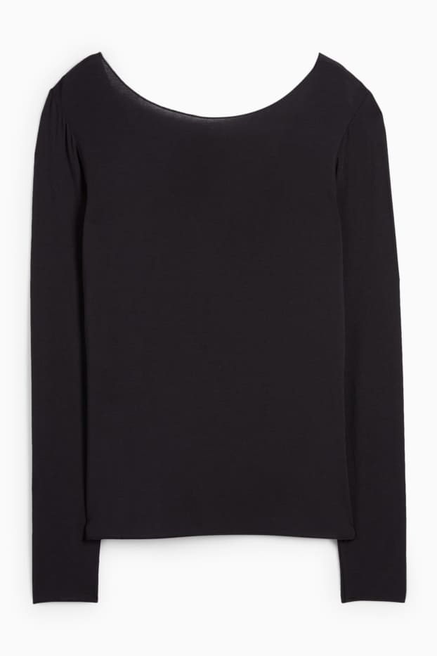 Dámské - Podvlékací triko s kašmírem - černá