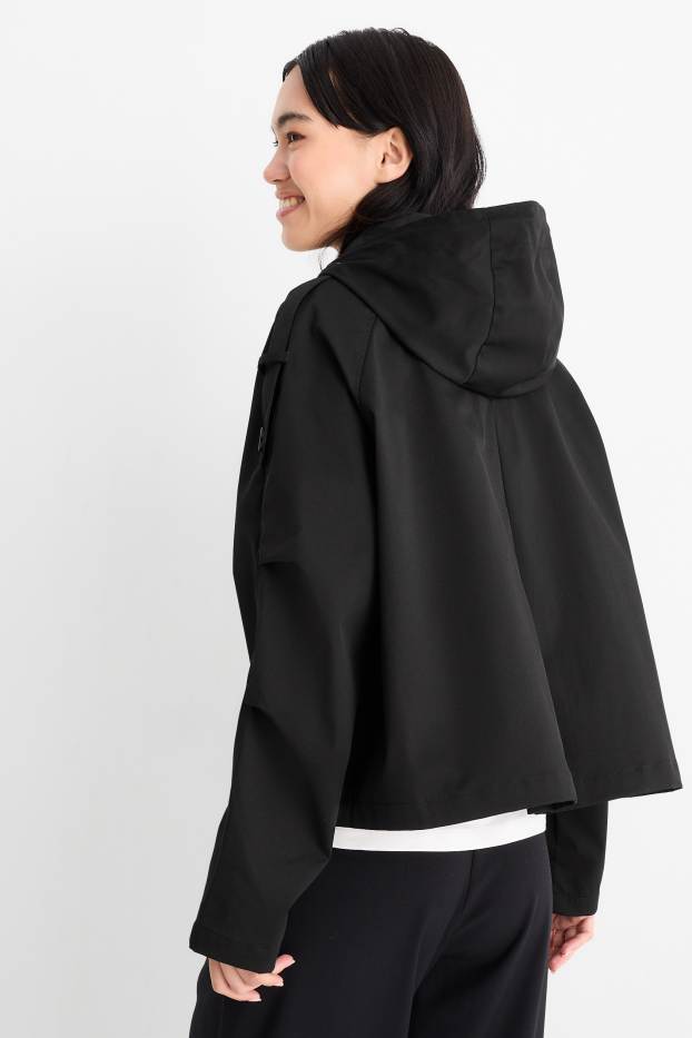 Femei - Trenci crop - negru