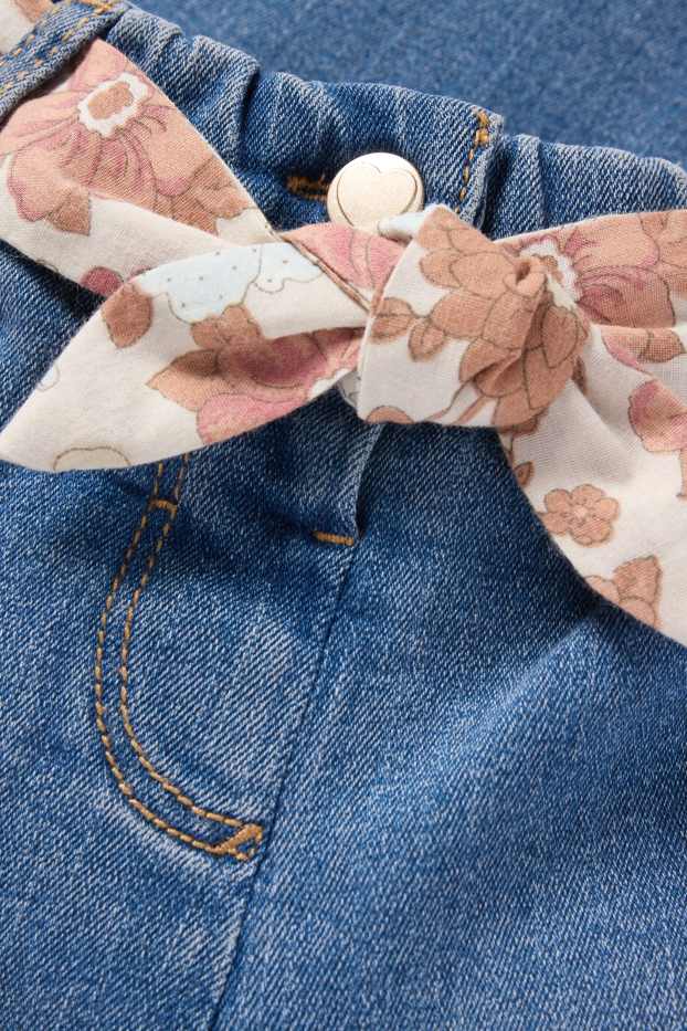 Bebeluși - fete - Jeans bebeluși - jeans termoizolanți - denim-albastru