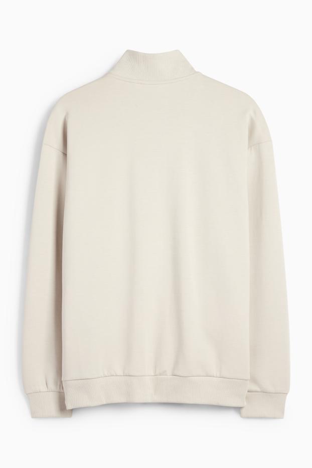 Bărbați - Hanorac cu fermoar - bej