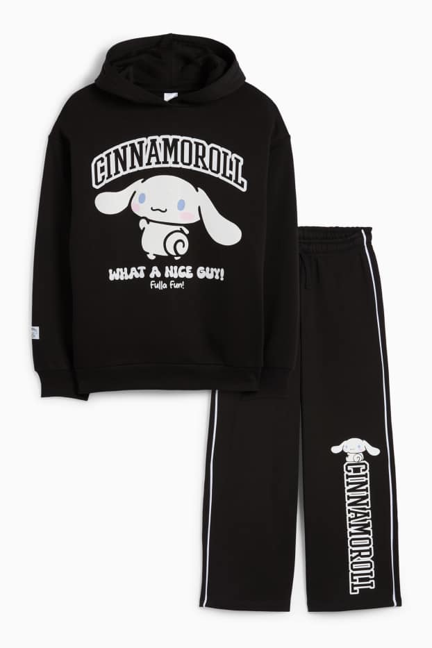 Copii - Fete - Cinnamoroll - set - hanorac și pantaloni de trening - 2 piese - negru