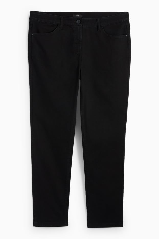 Femei - Slim jeans - talie medie - stretch - negru