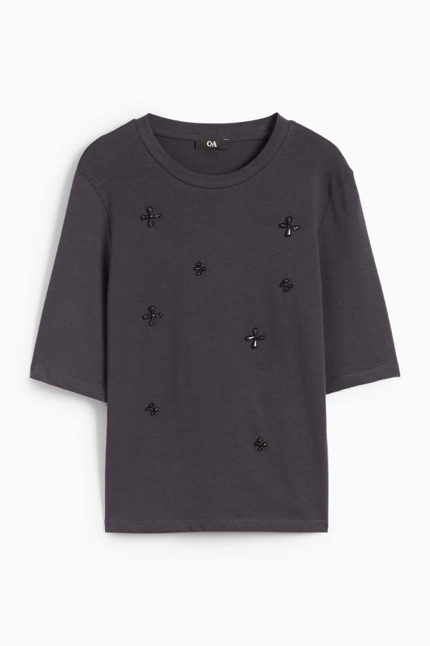 Femei - Tricou - regular fit - gri închis