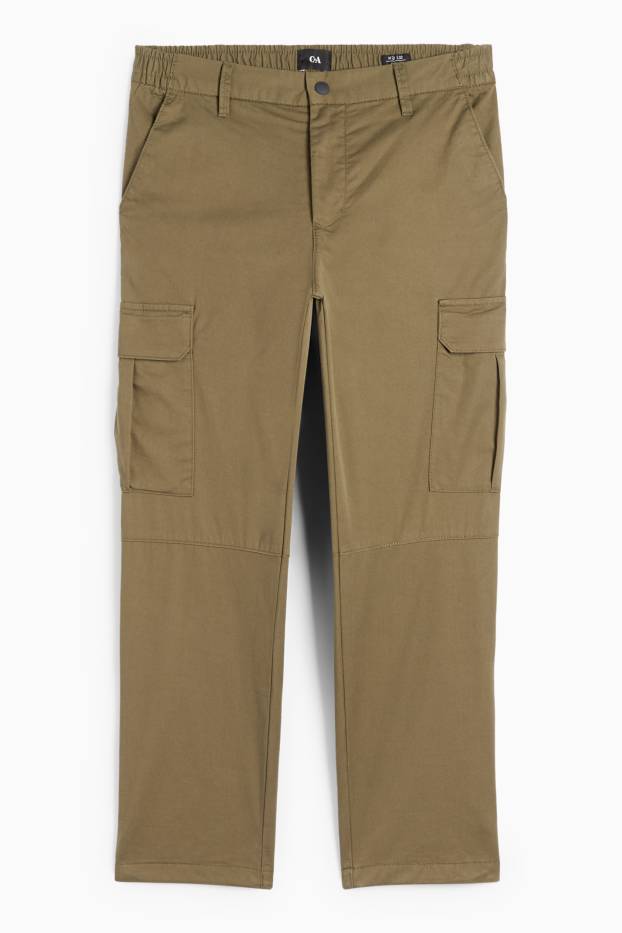 Bărbați - Pantaloni cargo termoizolanți - kaki