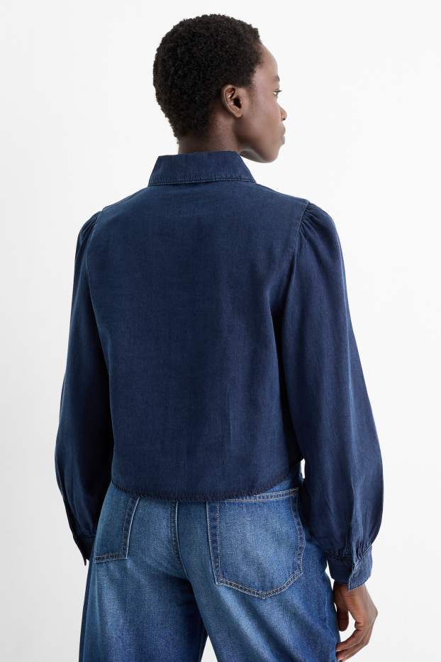 Femei - Bluză din denim - denim-albastru închis