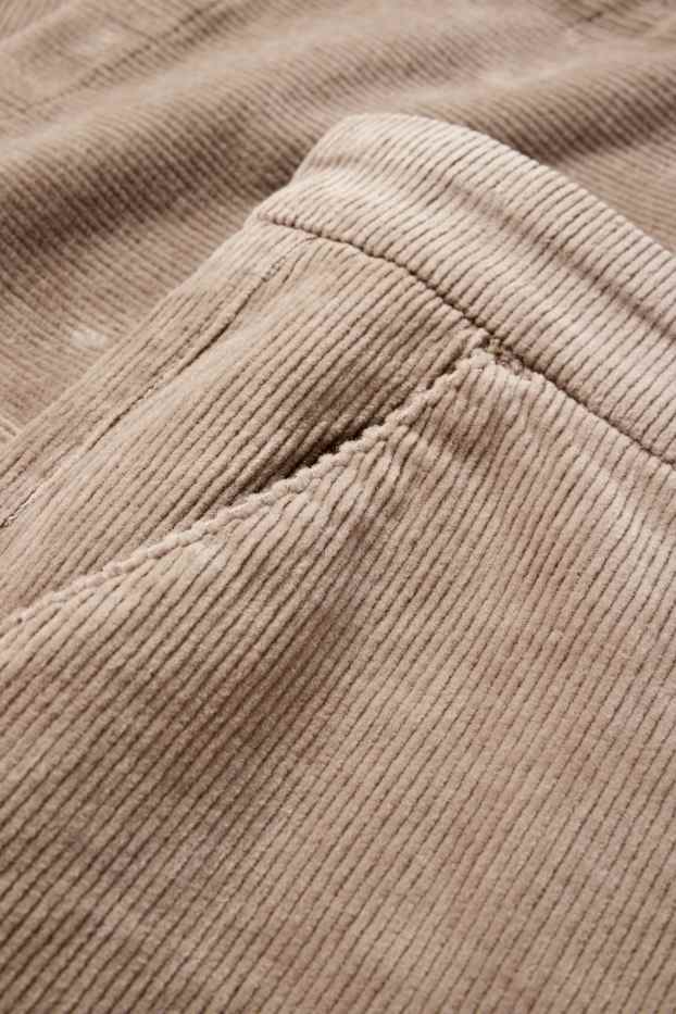 Bărbați - Chino din catifea reiată - regular fit - bej
