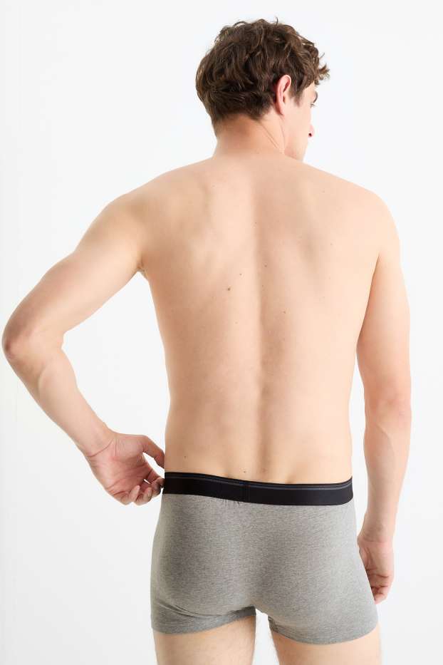 Men - Multipack of 5 - trunks - gray / black