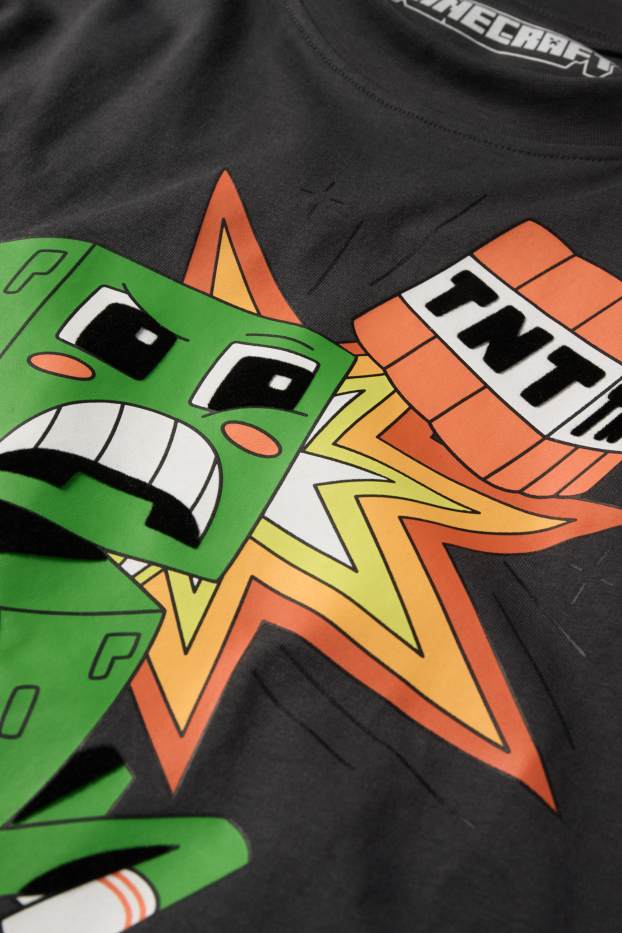 Copii - Băieți - Minecraft - tricou cu mânecă lungă - gri închis
