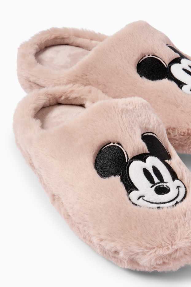 Femei - Papuci de casă - Mickey Mouse - roz