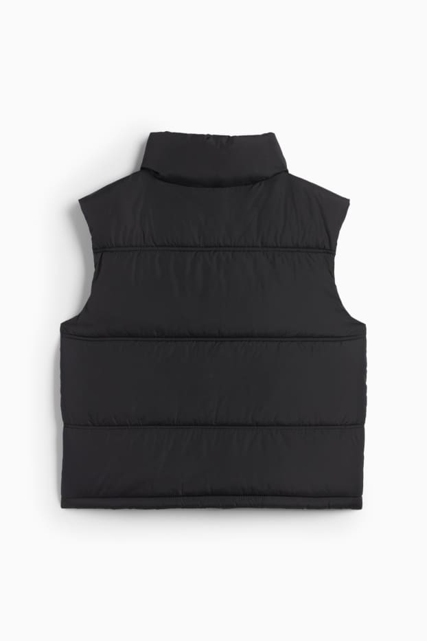 Femei - Vestă matlasată - negru