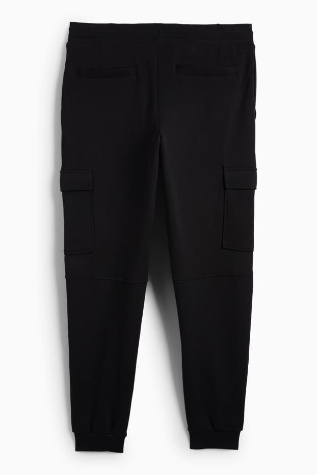Bărbați - Pantaloni de trening cargo - negru