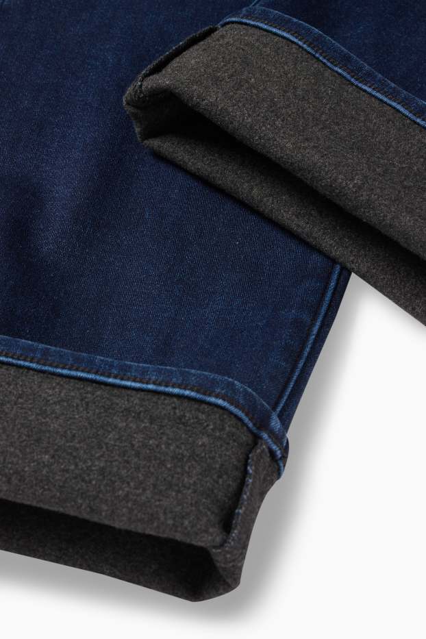 Bărbați - Straight jeans - jeans termoizolanți - LYCRA® - denim-albastru închis