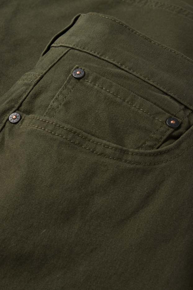 Bărbați - Pantaloni termoizolanți - regular fit - verde închis