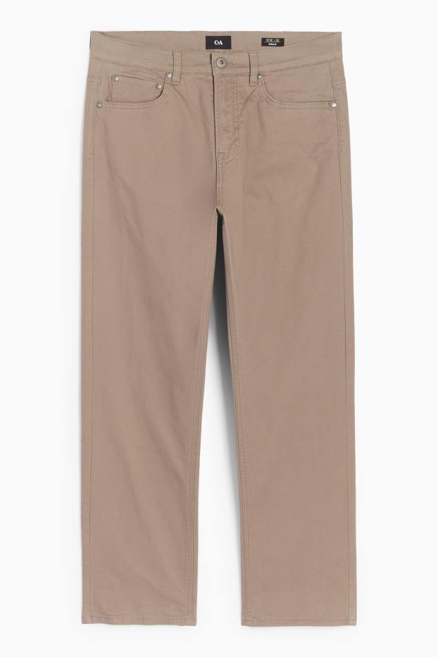 Bărbați - Pantaloni termoizolanți - regular fit - taupe