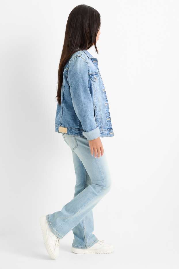 Copii - Fete - Bootcut jeans - LYCRA® - denim-albastru deschis