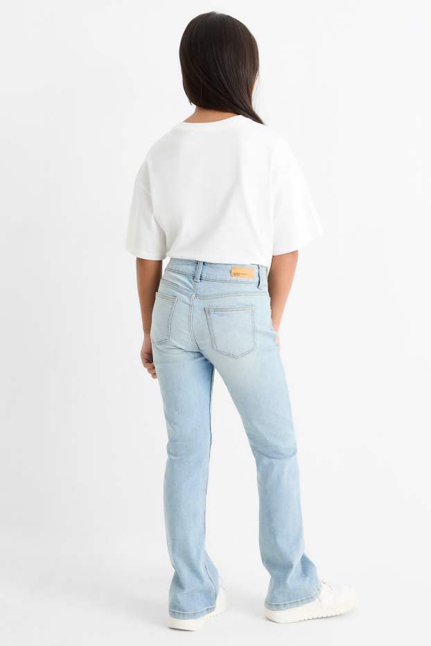Copii - Fete - Bootcut jeans - LYCRA® - denim-albastru deschis
