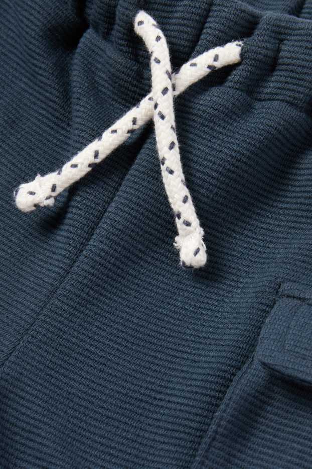 Bebeluși - băieți - Pantaloni de trening cargo bebeluși - reiați - albastru închis