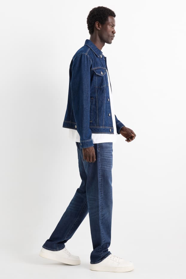 Bărbați - Regular jeans - jeans termoizolanți - LYCRA® - denim-albastru