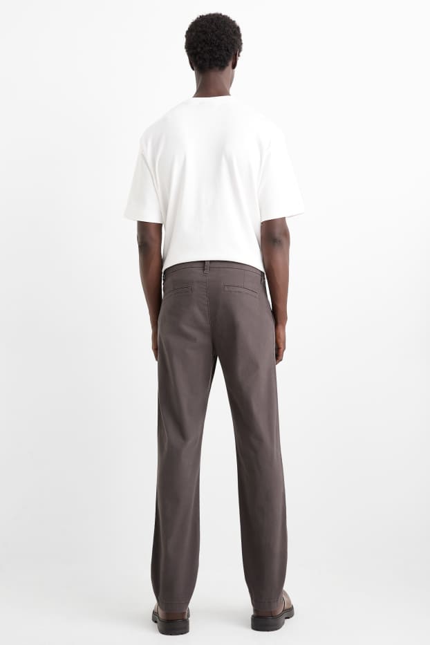 Bărbați - Chino - regular fit - gri închis