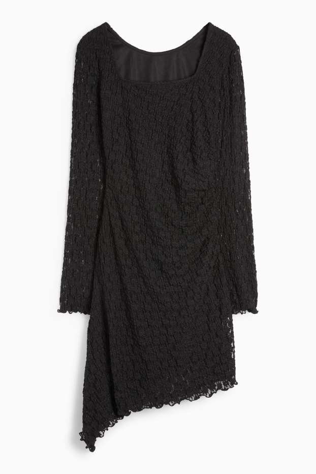 Femei - Rochie cu dantelă - negru
