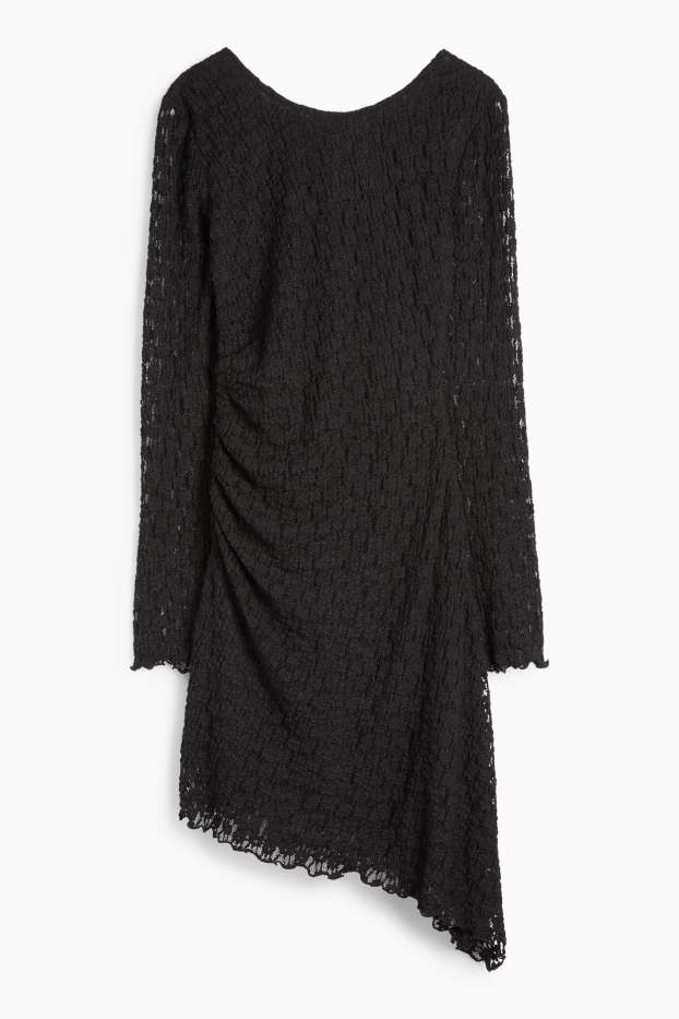 Femei - Rochie cu dantelă - negru